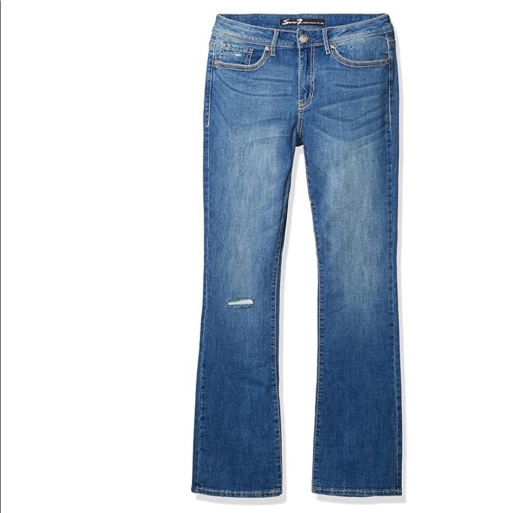 Seven7 Mid Rise Rocker Slim Boot Embroidered - Picture 2 of 8